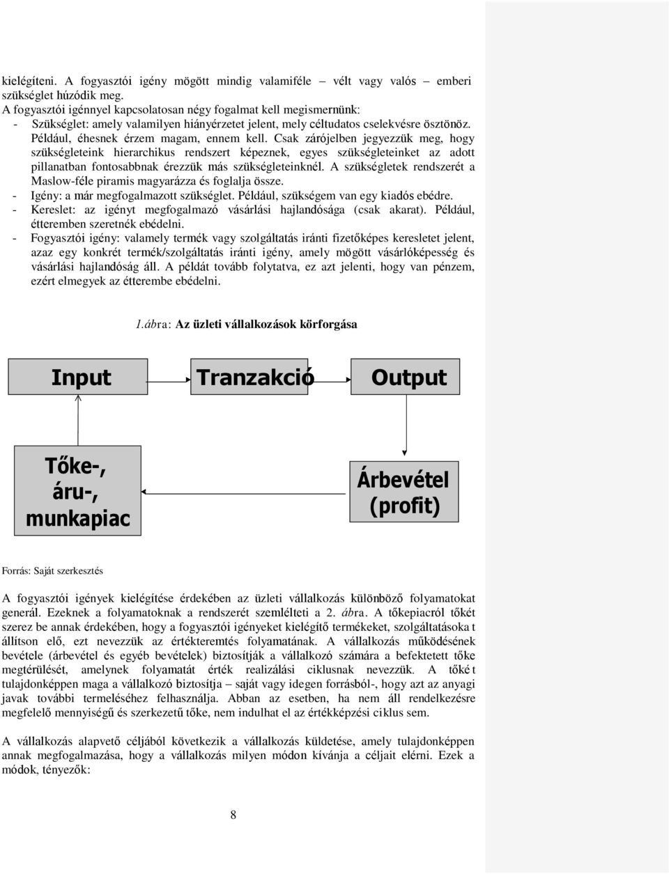 Csak zárójelben jegyezzük meg, hogy szükségleteink hierarchikus rendszert képeznek, egyes szükségleteinket az adott pillanatban fontosabbnak érezzük más szükségleteinknél.