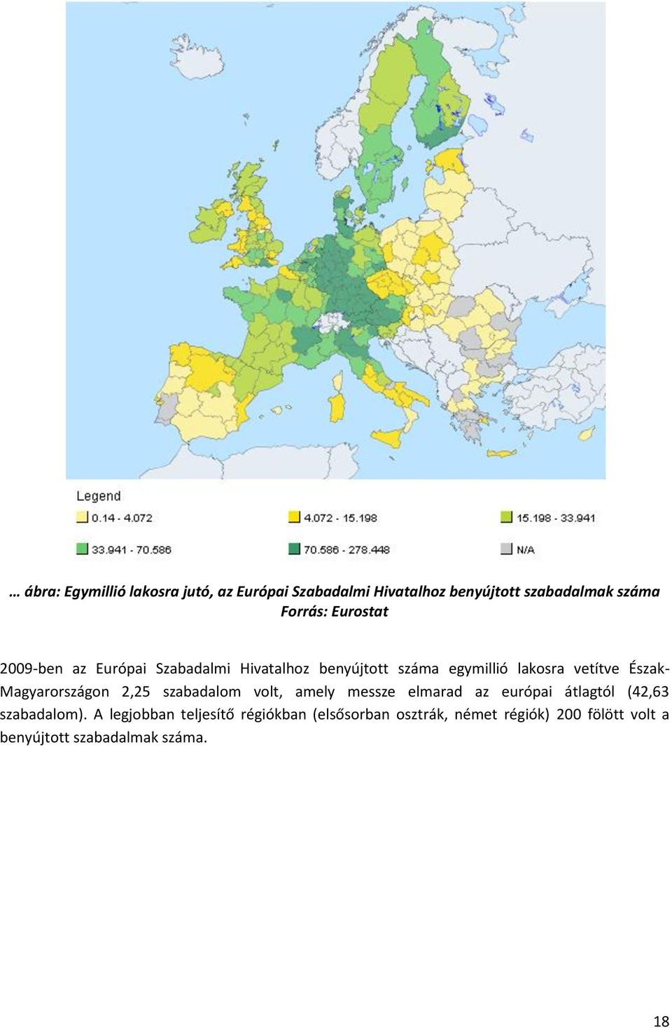 Magyarországon 2,25 szabadalom volt, amely messze elmarad az európai átlagtól (42,63 szabadalom).