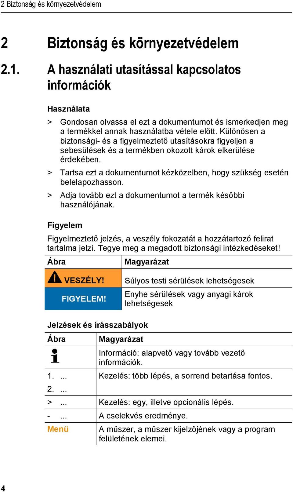 Különösen a biztonsági- és a figyelmeztető utasításokra figyeljen a sebesülések és a termékben okozott károk elkerülése érdekében.