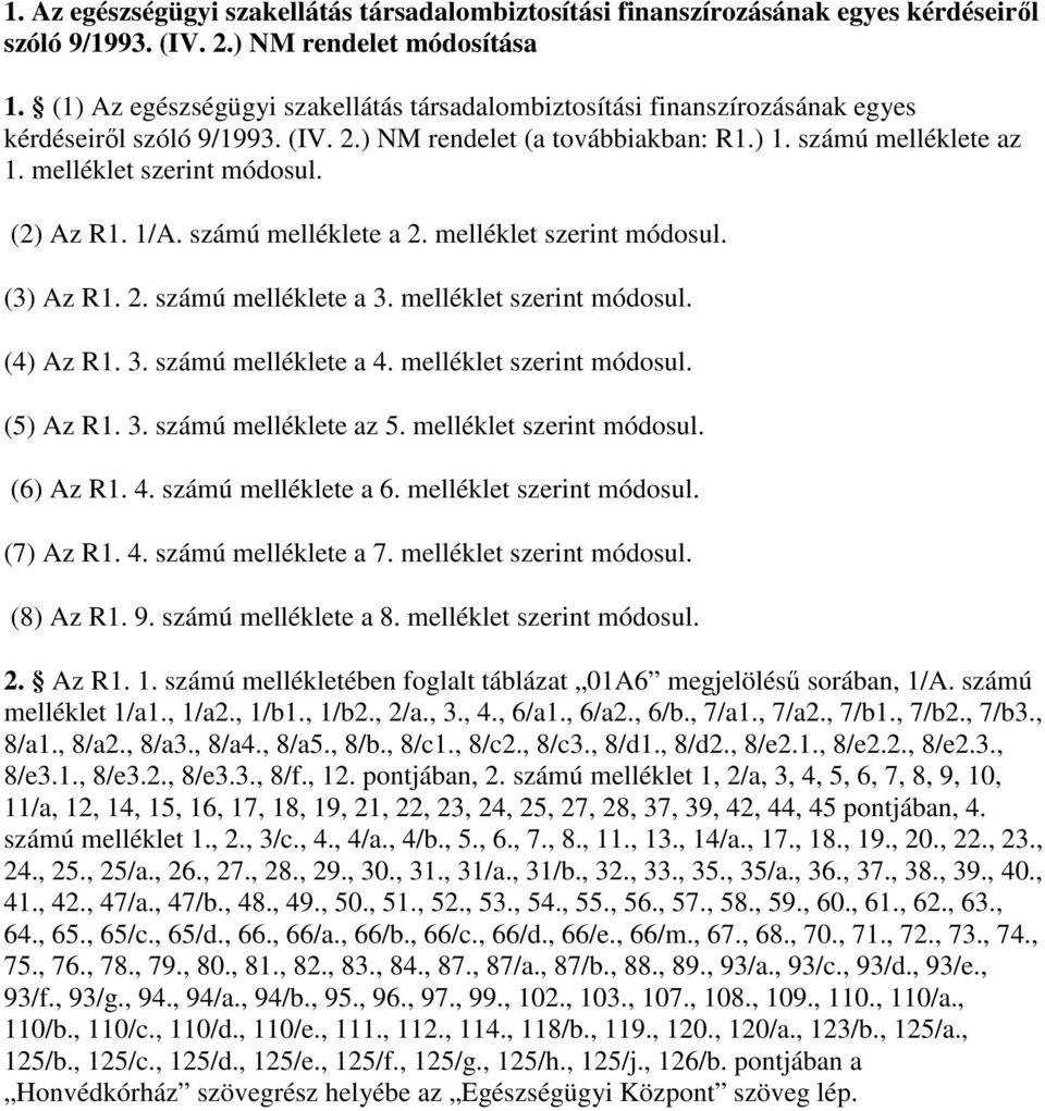 (2) Az R1. 1/A. számú melléklete a 2. melléklet szerint módosul. (3) Az R1. 2. számú melléklete a 3. melléklet szerint módosul. (4) Az R1. 3. számú melléklete a 4. melléklet szerint módosul. (5) Az R1.