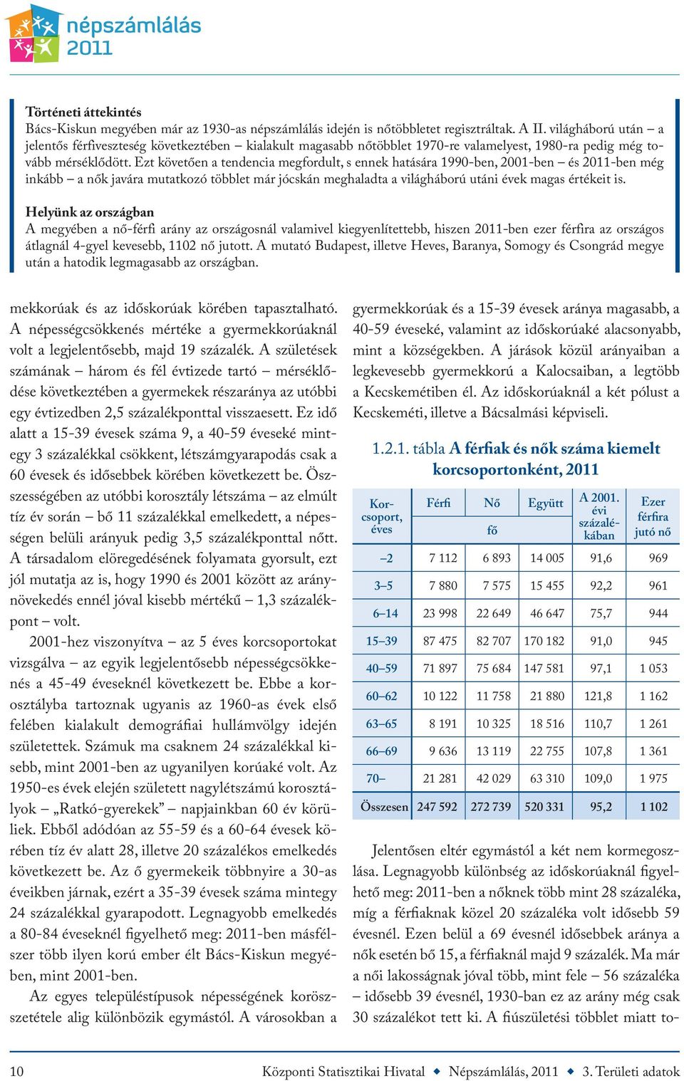 Ezt követően a tendencia megfordult, s ennek hatására 1990-ben, 2001-ben és 2011-ben még inkább a nők javára mutatkozó többlet már jócskán meghaladta a világháború utáni évek magas értékeit is.