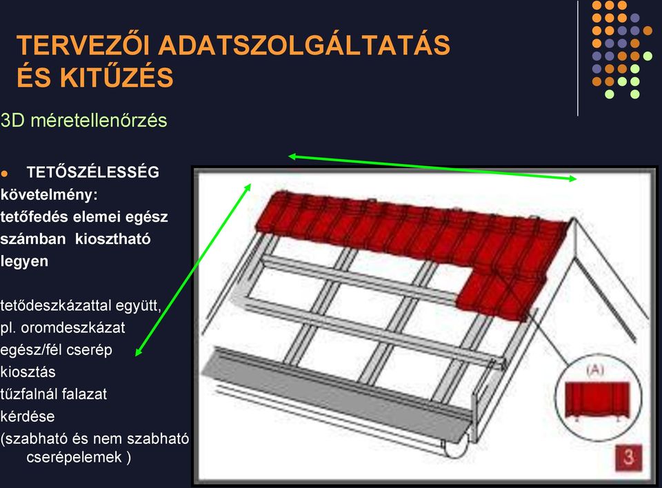 kiosztható legyen tetődeszkázattal együtt, pl.