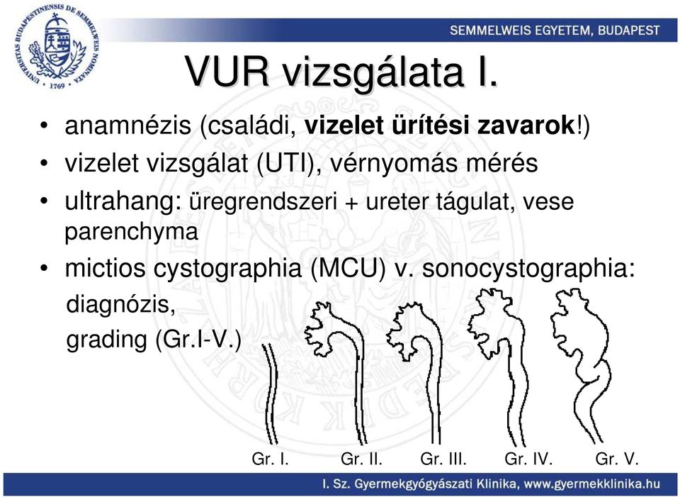 ureter tágulat, vese parenchyma mictios cystographia (MCU) v.