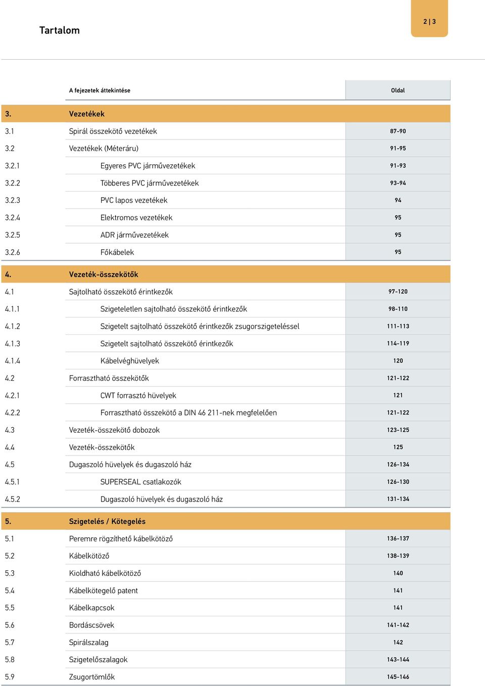 1.2 Szigetelt sajtolható összekötő érintkezők zsugorszigeteléssel 111-113 4.1.3 Szigetelt sajtolható összekötő érintkezők 114-119 4.1.4 Kábelvéghüvelyek 120 4.2 Forrasztható összekötők 121-122 4.2.1 CWT forrasztó hüvelyek 121 4.