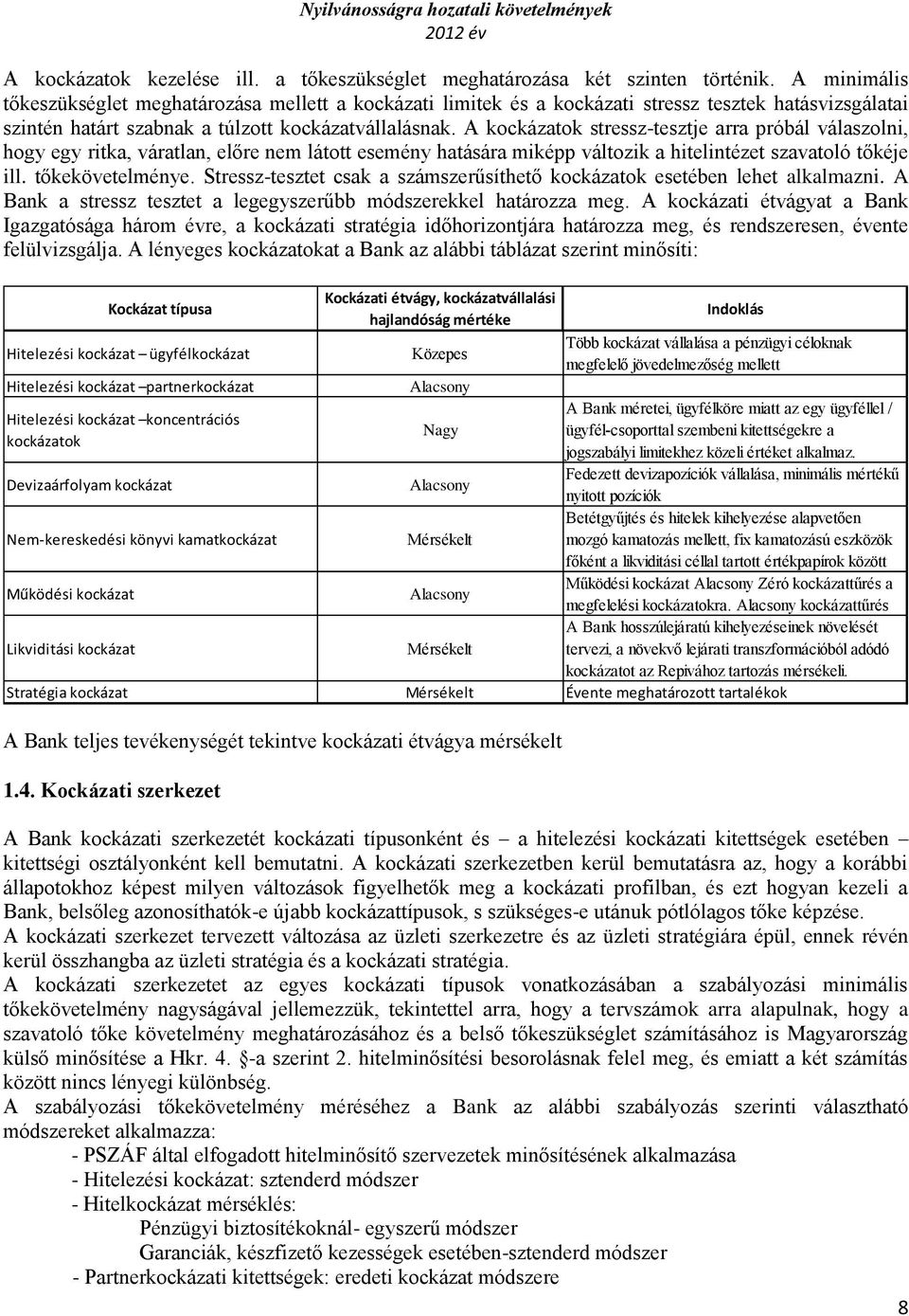 A kockázatok stressz-tesztje arra próbál válaszolni, hogy egy ritka, váratlan, előre nem látott esemény hatására miképp változik a hitelintézet szavatoló tőkéje ill. tőkekövetelménye.