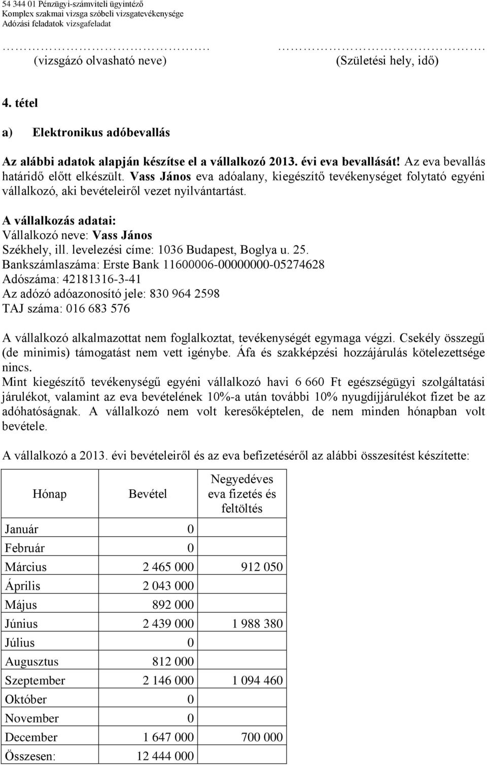 levelezési címe: 1036 Budapest, Boglya u. 25.