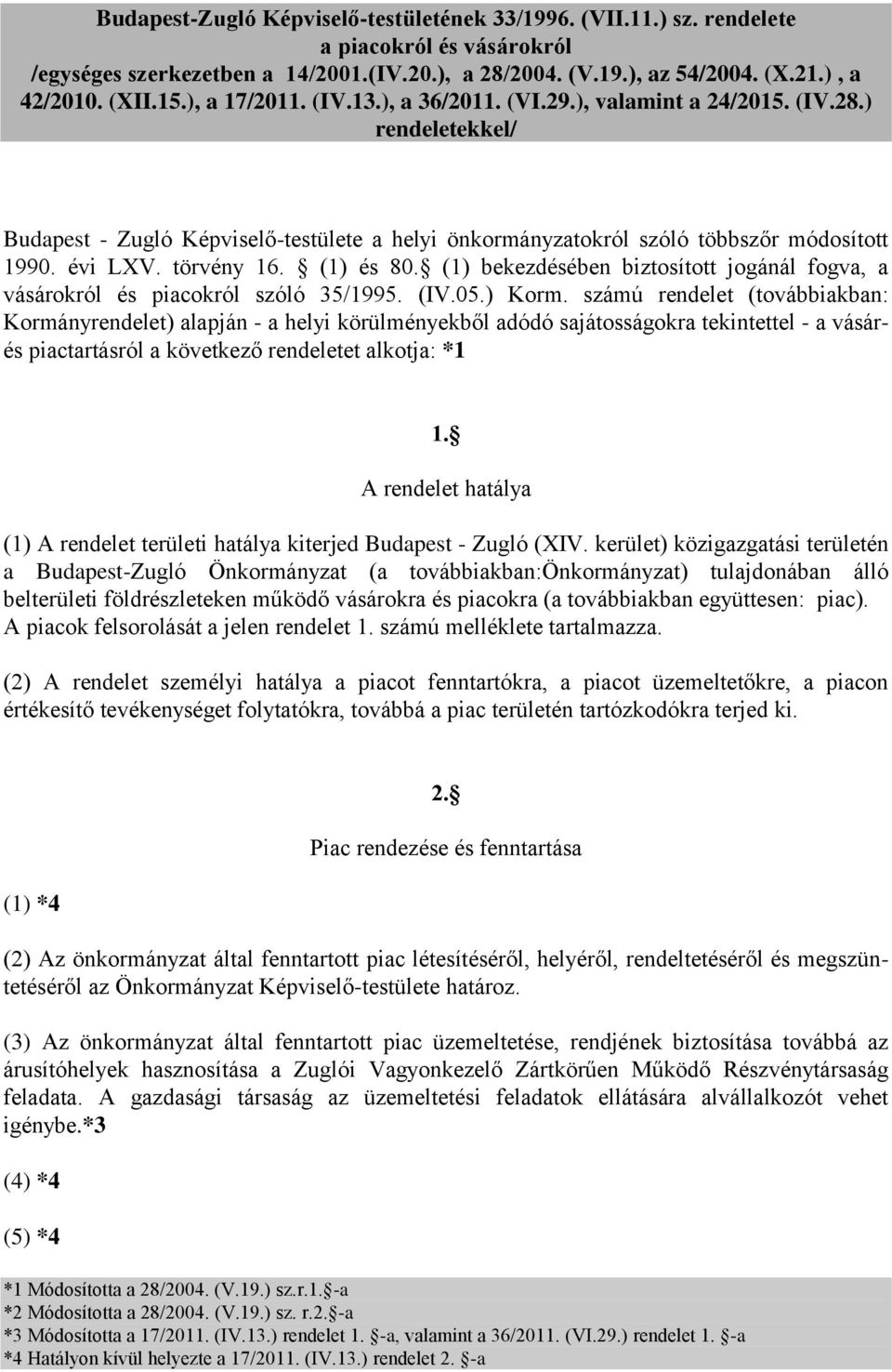 törvény 16. (1) és 80. (1) bekezdésében biztosított jogánál fogva, a vásárokról és piacokról szóló 35/1995. (IV.05.) Korm.