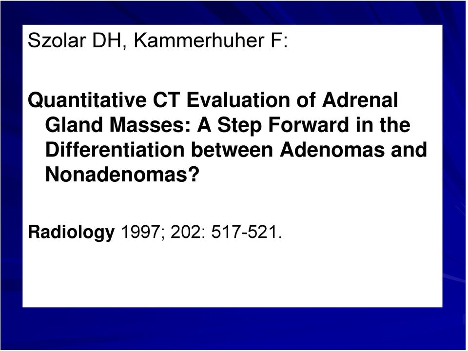 Forward in the Differentiation between