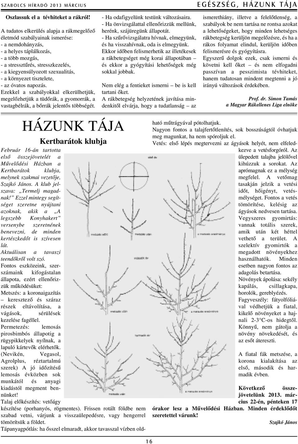 - a környezet tisztelete, - az óvatos napozás. Ezekkel a szabályokkal elkerülhetjük, megelõzhetjük a tüdõrák, a gyomorrák, a vastagbélrák, a bõrrák jelentõs többségét.