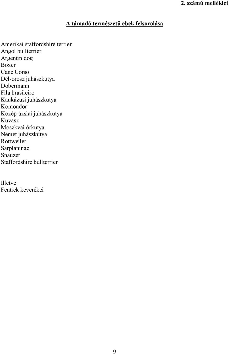 brasileiro Kaukázusi juhászkutya Komondor Közép-ázsiai juhászkutya Kuvasz Moszkvai őrkutya