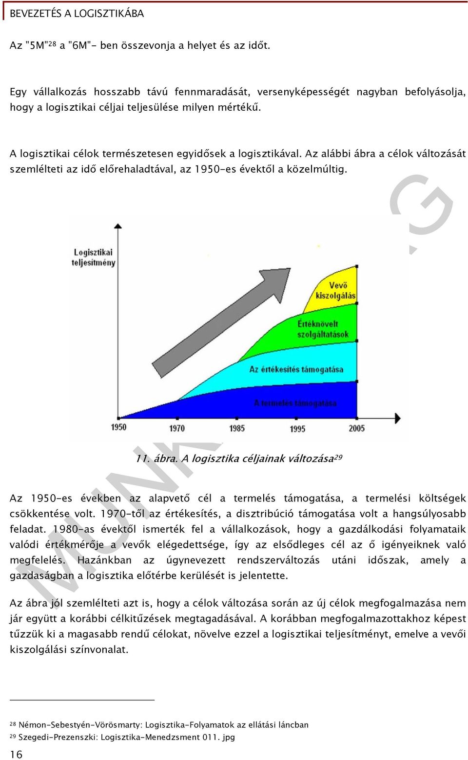 a célok változását szemlélteti az idő előrehaladtával, az 1950-es évektől a közelmúltig. 11. ábra.