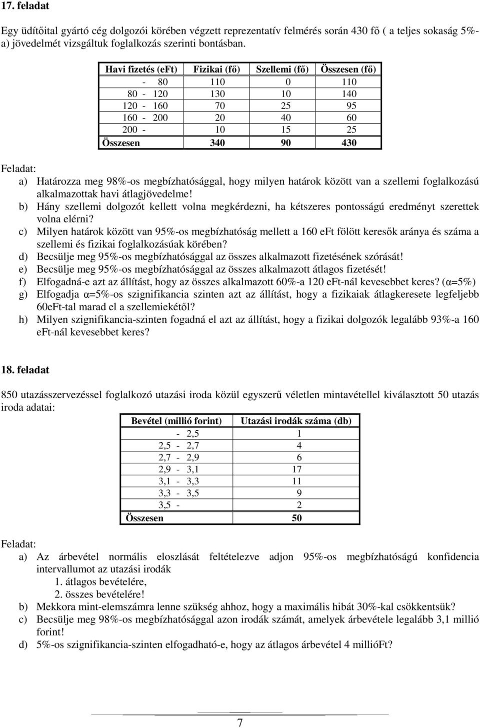 megbízhatósággal, hogy milyen határok között van a szellemi foglalkozású alkalmazottak havi átlagjövedelme!