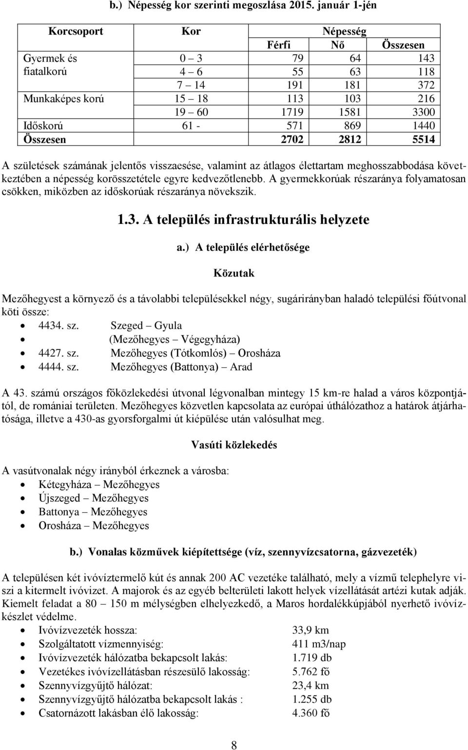 5514 A születések számának jelentős visszaesése, valamint az átlagos élettartam meghosszabbodása következtében a népesség korösszetétele egyre kedvezőtlenebb.