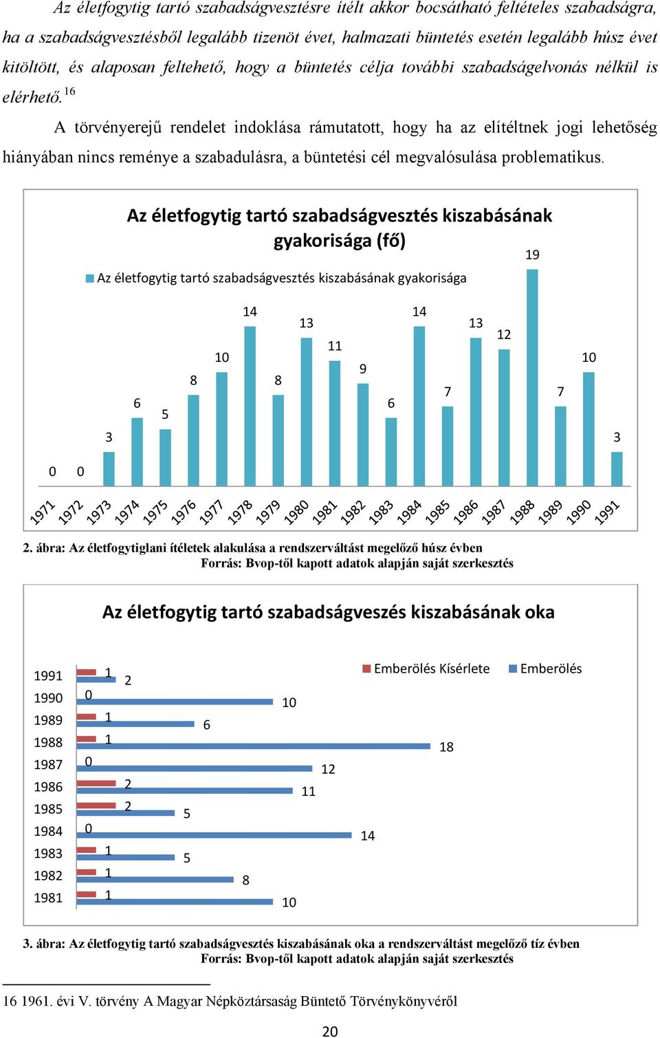 16 A törvényerejű rendelet indoklása rámutatott, hogy ha az elítéltnek jogi lehetőség hiányában nincs reménye a szabadulásra, a büntetési cél megvalósulása problematikus.