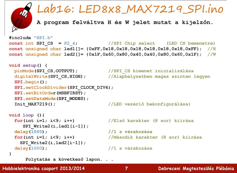 {0x1F,0x60,0x80,0x40,0x40,0x80,0x60,0x1F; //W void setup() { pinmode(spi_cs,output); digitalwrite(spi_cs,high); SPI.begin(); SPI.setClockDivider(SPI_CLOCK_DIV4); SPI.setBitOrder(MSBFIRST); SPI.