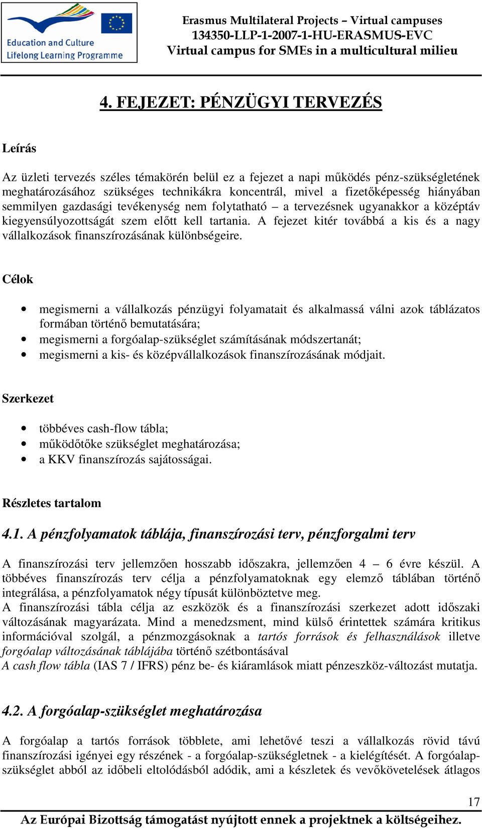 A fejezet kitér továbbá a kis és a nagy vállalkozások finanszírozásának különbségeire.