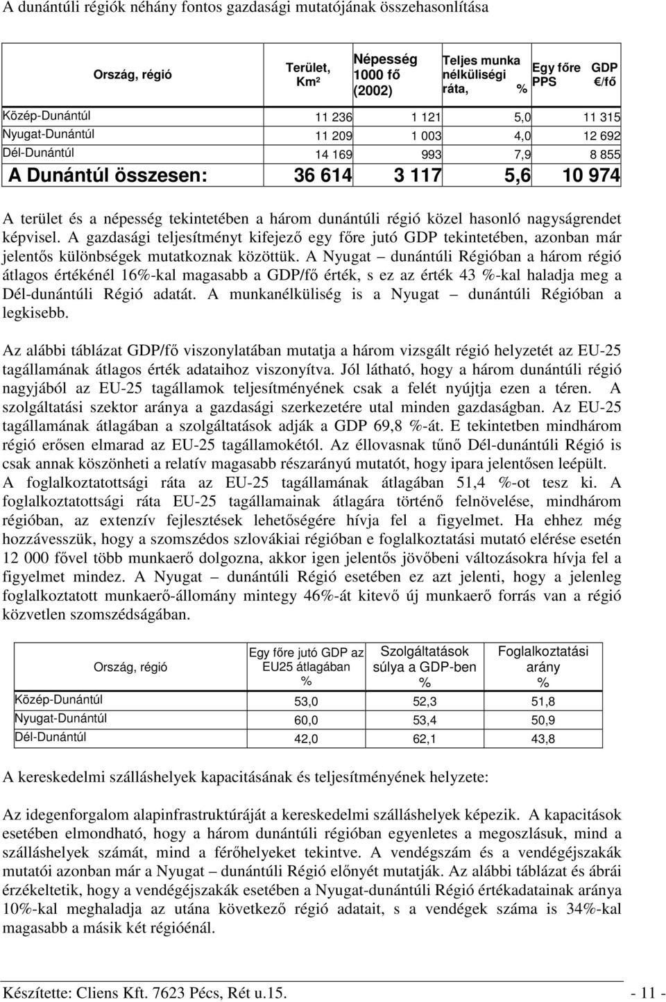 közel hasonló nagyságrendet képvisel. A gazdasági teljesítményt kifejező egy főre jutó GDP tekintetében, azonban már jelentős különbségek mutatkoznak közöttük.