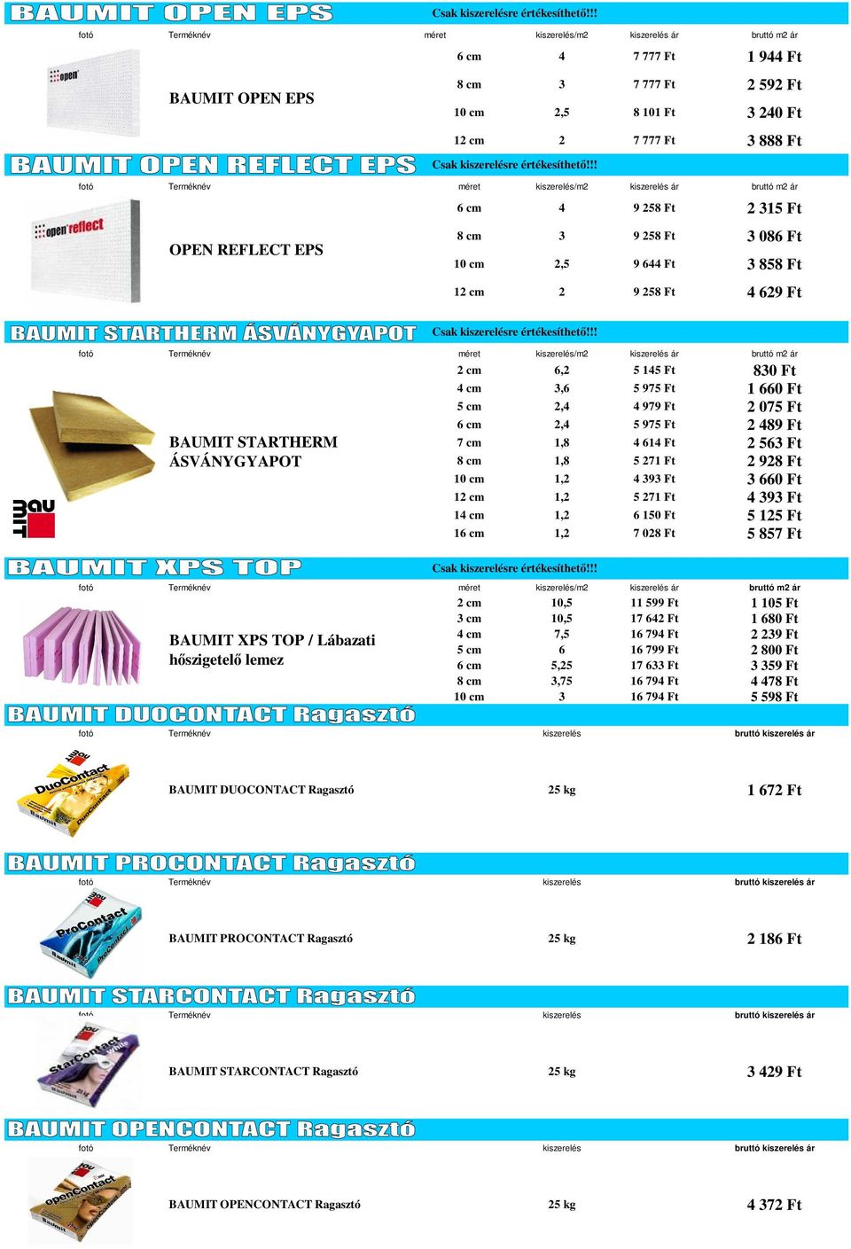 2,4 4 979 Ft 2 075 Ft BAUMIT STARTHERM ÁSVÁNYGYAPOT 2,4 5 975 Ft 2 489 Ft 1,8 4 614 Ft 2 563 Ft 1,8 5 271 Ft 2 928 Ft 1,2 4 393 Ft 3 660 Ft 1,2 5 271 Ft 4 393 Ft 1 1,2 6 150 Ft 5 125 Ft 1 1,2 7 028