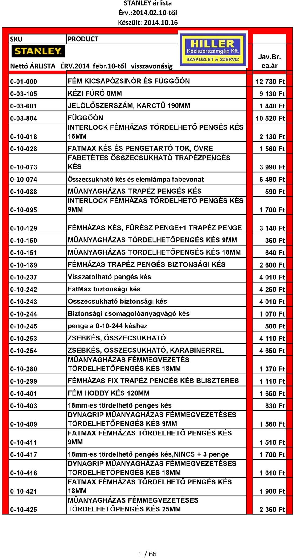 MŰANYAGHÁZAS TRAPÉZ PENGÉS KÉS 590 Ft 0-10-095 INTERLOCK FÉMHÁZAS TÖRDELHETŐ PENGÉS KÉS 9MM 1 700 Ft 0-10-129 FÉMHÁZAS KÉS, FŰRÉSZ PENGE+1 TRAPÉZ PENGE 3 140 Ft 0-10-150 MŰANYAGHÁZAS TÖRDELHETŐPENGÉS