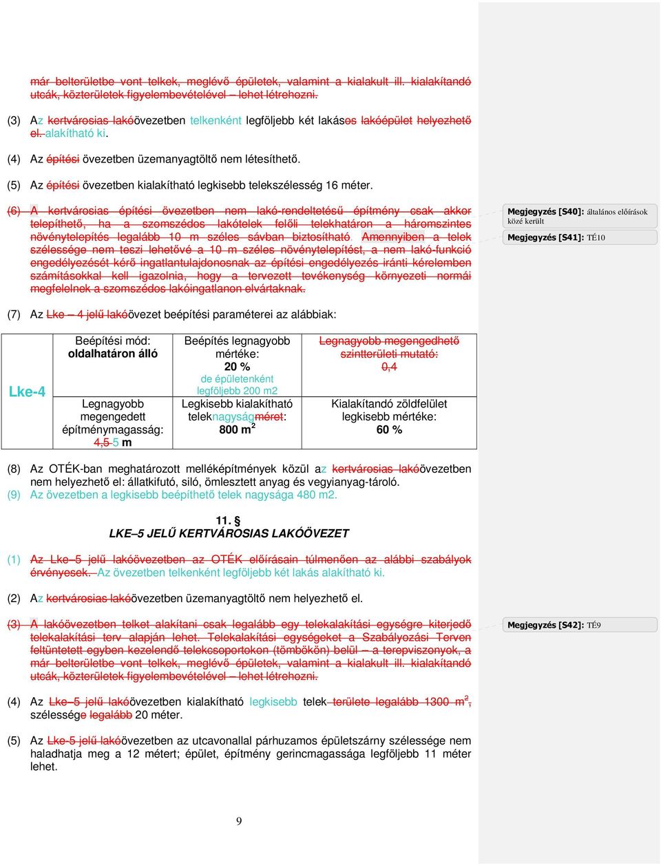 (5) Az építési övezetben kialakítható legkisebb telekszélesség 16 méter.