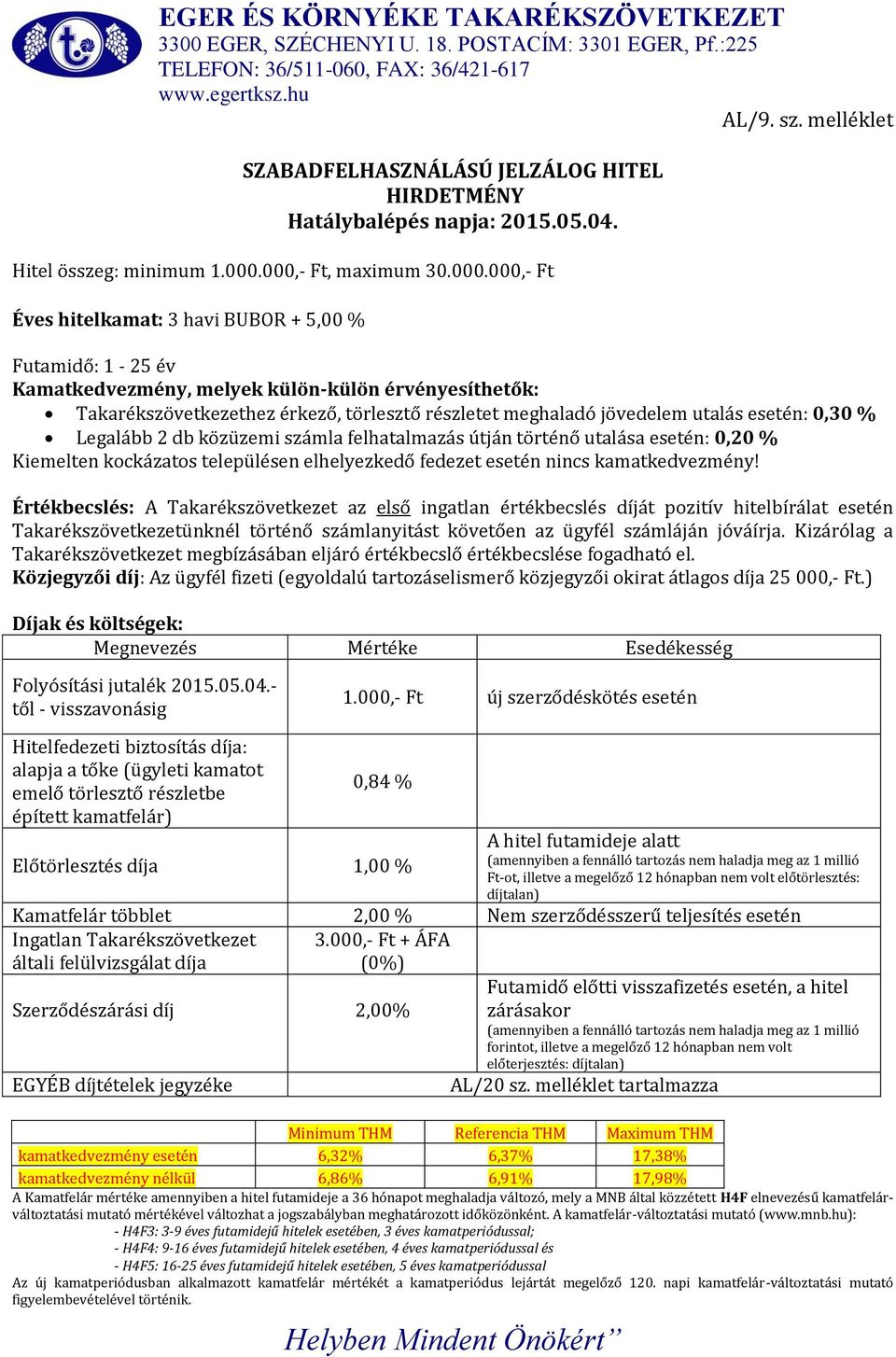 számla felhatalmazás útján történő utalása esetén: 0,20 % Kiemelten kockázatos településen elhelyezkedő fedezet esetén nincs kamatkedvezmény!