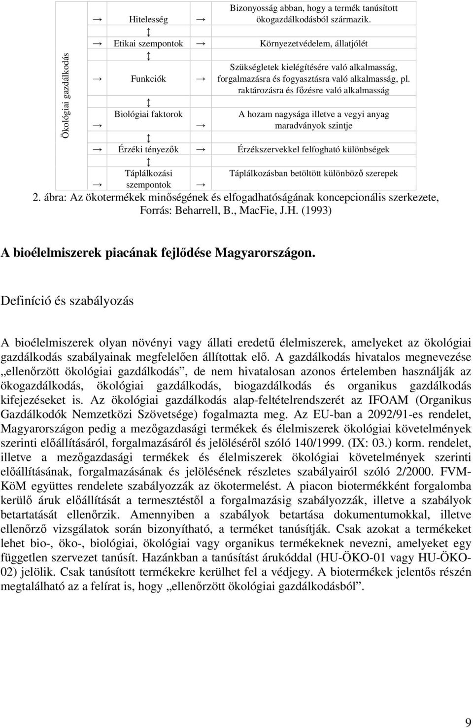 raktározásra és főzésre való alkalmasság Biológiai faktorok A hozam nagysága illetve a vegyi anyag maradványok szintje Érzéki tényezők Érzékszervekkel felfogható különbségek Táplálkozási