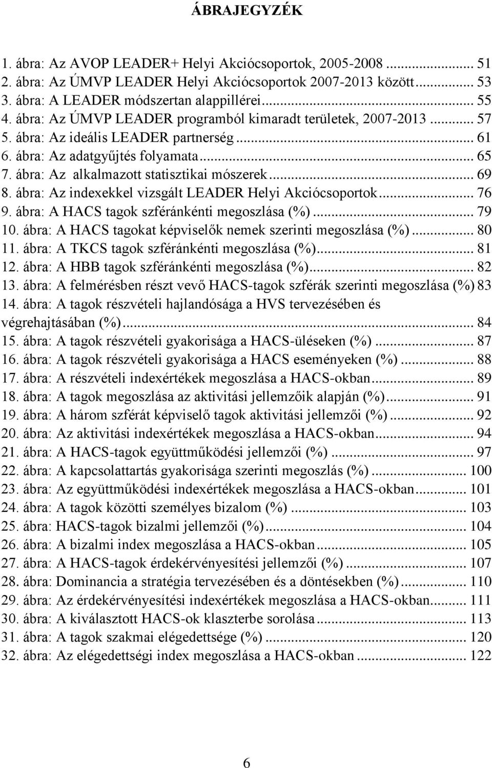 .. 69 8. ábra: Az indexekkel vizsgált LEADER Helyi Akciócsoportok... 76 9. ábra: A HACS tagok szféránkénti megoszlása (%)... 79 10. ábra: A HACS tagokat képviselők nemek szerinti megoszlása (%).