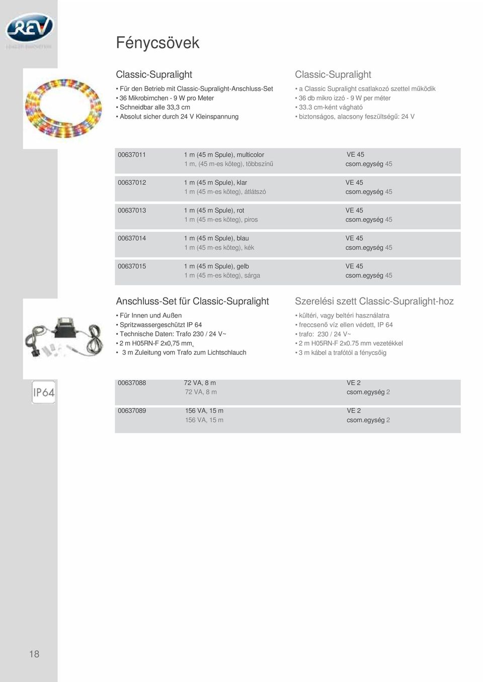 3 cm-ként vágható biztonságos, alacsony feszültségű: 24 V 00637011 1 m (45 m Spule), multicolor VE 45 1 m, (45 m-es köteg), többszínű csom.