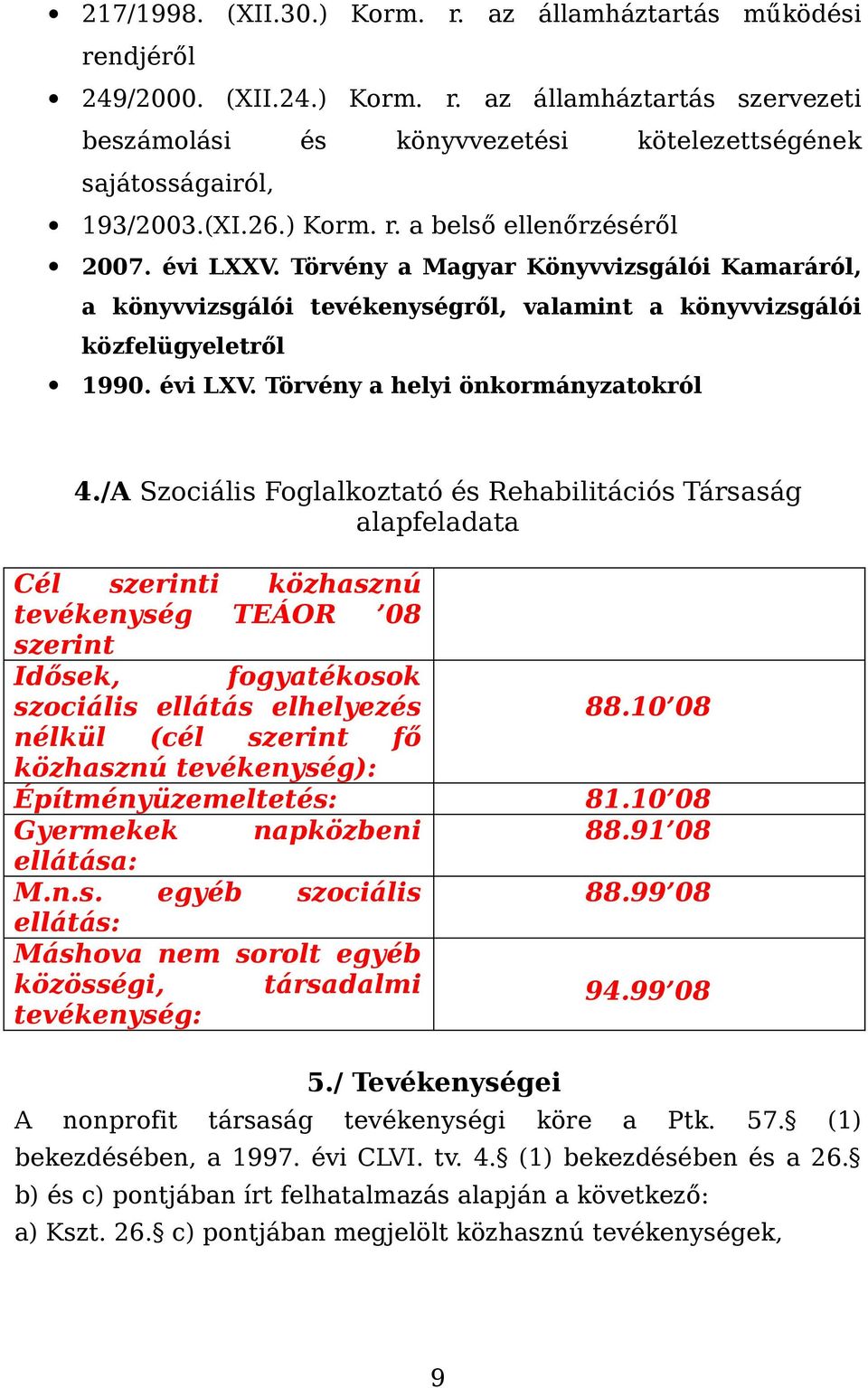 Törvény a helyi önkormányzatokról 4.