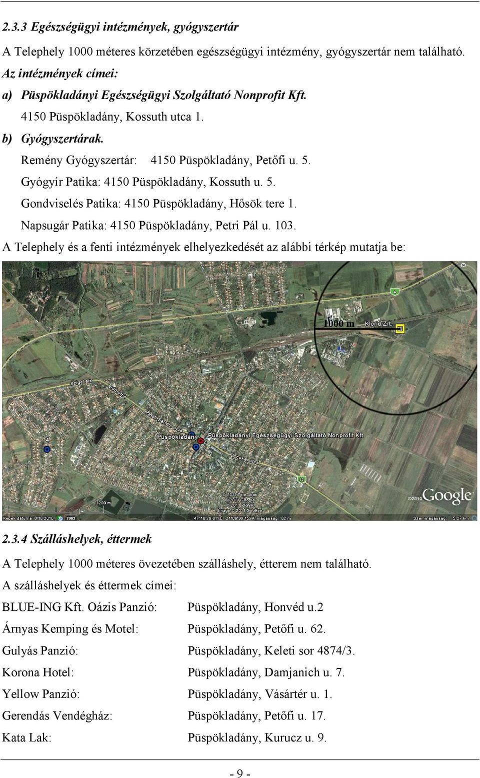 Gyógyír Patika: 4150 Püspökladány, Kossuth u. 5. Gondviselés Patika: 4150 Püspökladány, Hősök tere 1. Napsugár Patika: 4150 Püspökladány, Petri Pál u. 103.