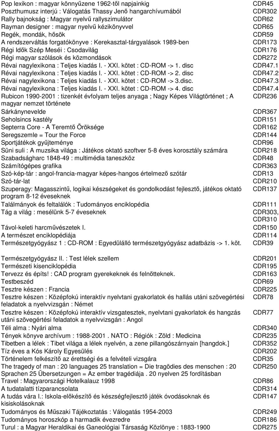 kiadás I. - XXI. kötet : CD-ROM -> 1. disc Révai nagylexikona : Teljes kiadás I. - XXI. kötet : CD-ROM -> 2. disc Révai nagylexikona : Teljes kiadás I. - XXI. kötet : CD-ROM -> 3.disc. Révai nagylexikona : Teljes kiadás I. - XXI. kötet : CD-ROM -> 4.