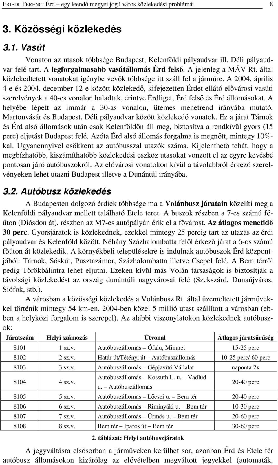 december 12-e között közleked, kifejezetten Érdet ellátó elvárosi vasúti szerelvények a 40-es vonalon haladtak, érintve Érdliget, Érd fels és Érd állomásokat.