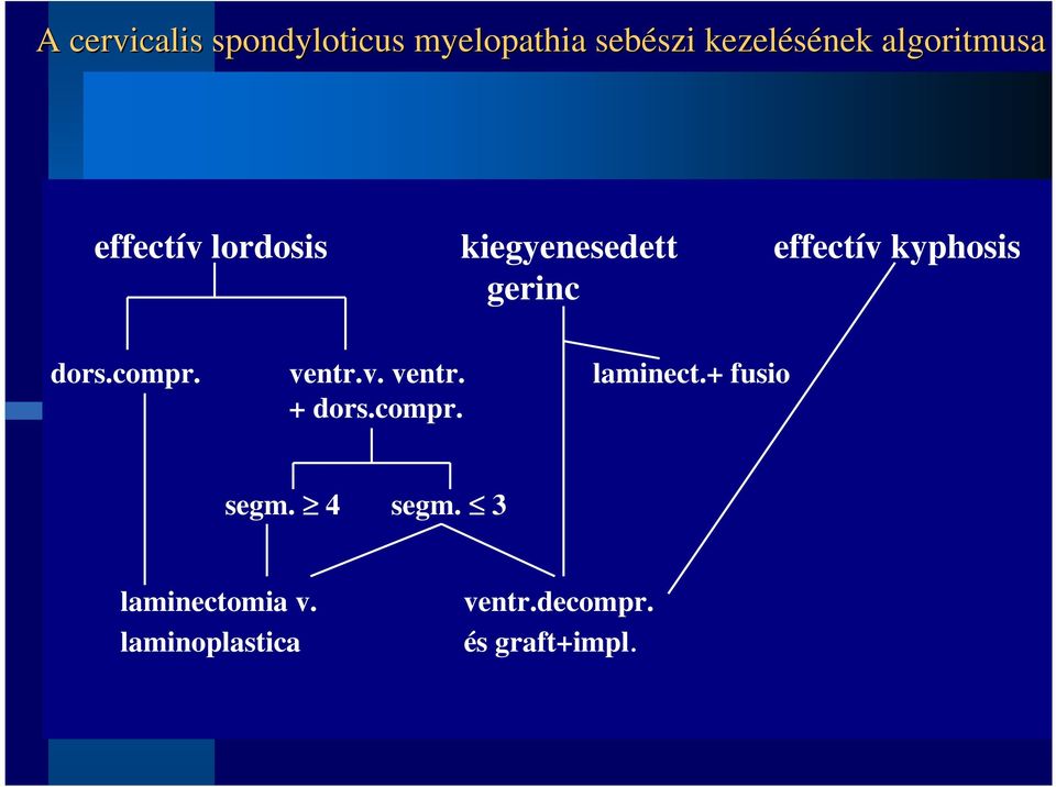 gerinc dors.compr. ventr.v. ventr. laminect.+ fusio + dors.compr. segm.