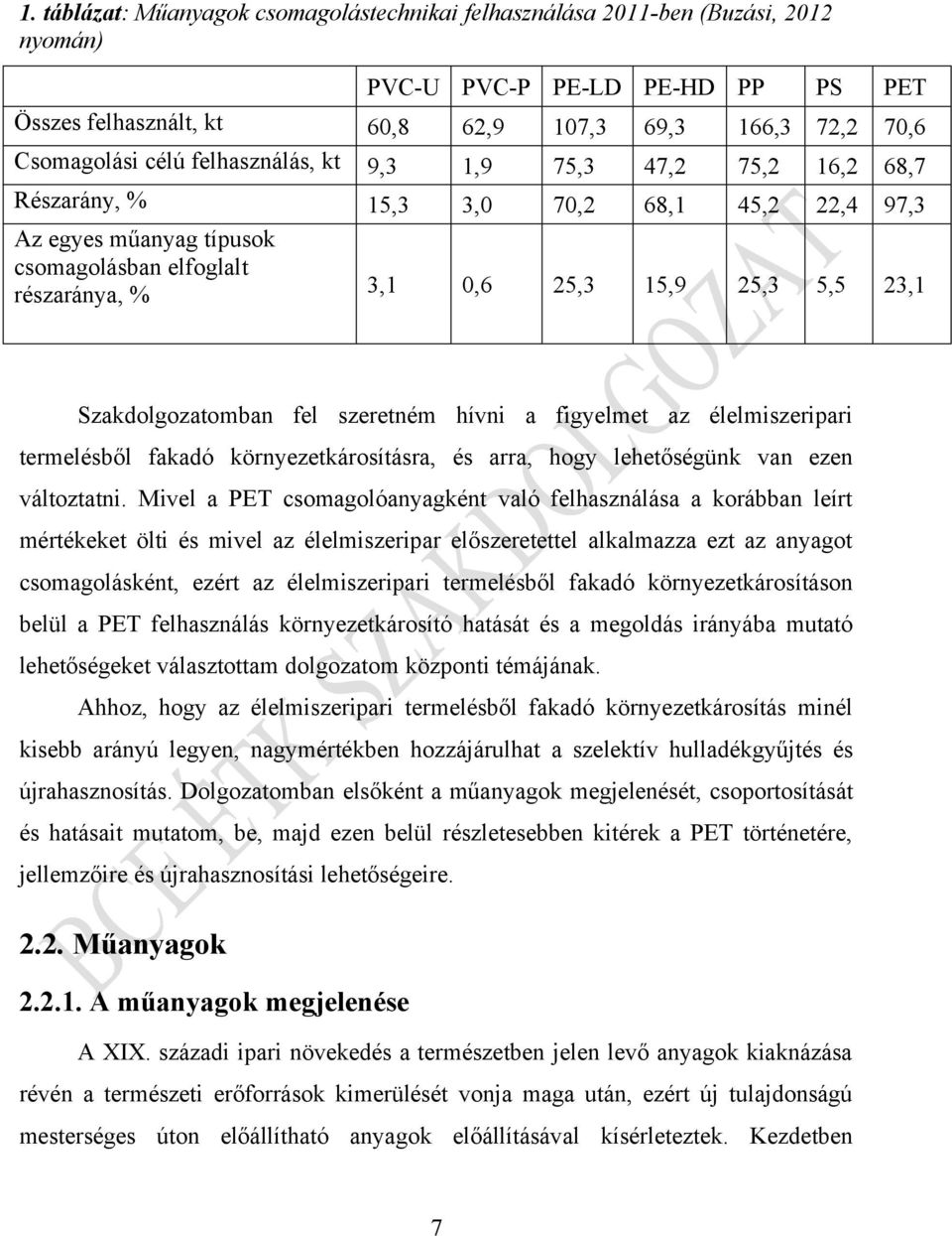 Szakdolgozatomban fel szeretném hívni a figyelmet az élelmiszeripari termelésből fakadó környezetkárosításra, és arra, hogy lehetőségünk van ezen változtatni.