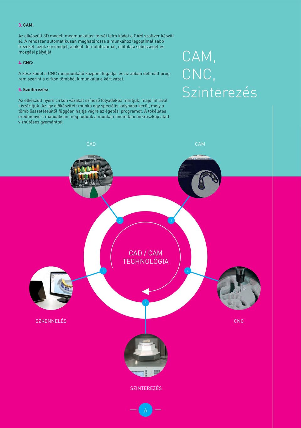 CNC: A kész kódot a CNC megmunkáló központ fogadja, és az abban definiált program szerint a cirkon tömbből kimunkálja a kért vázat. 5.