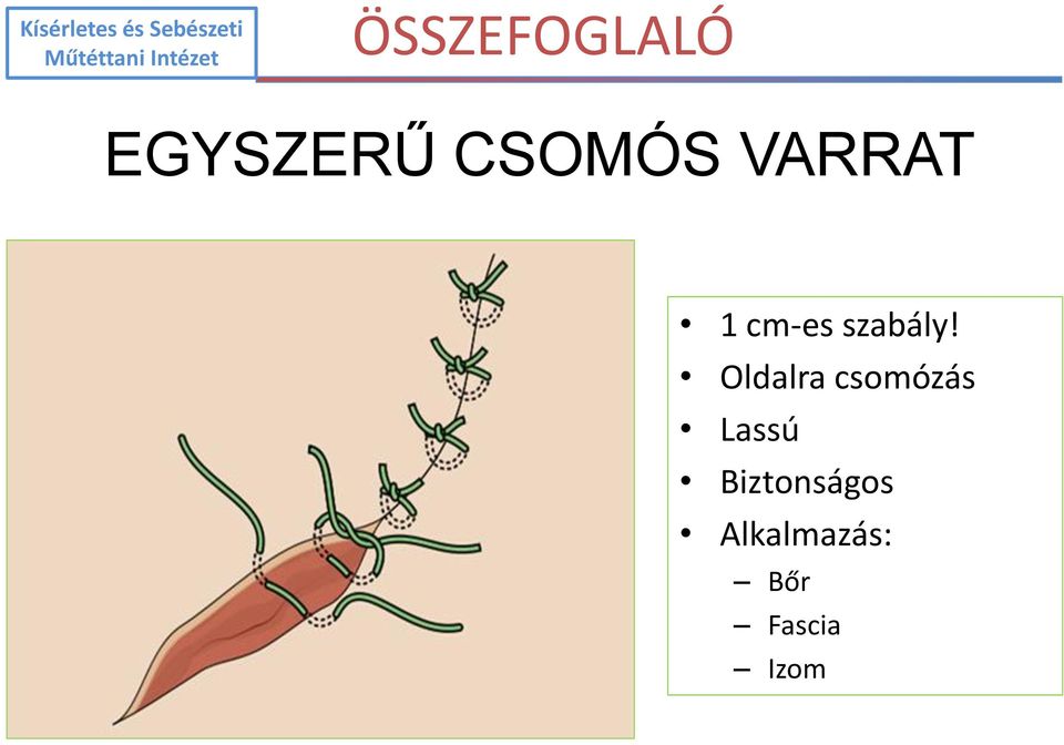 Oldalra csomózás Lassú