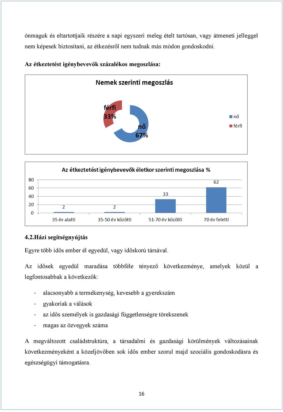 Az idősek egyedül maradása többféle tényező következménye, amelyek közül a legfontosabbak a következők: - alacsonyabb a termékenység, kevesebb a gyerekszám - gyakoriak a válások - az idős