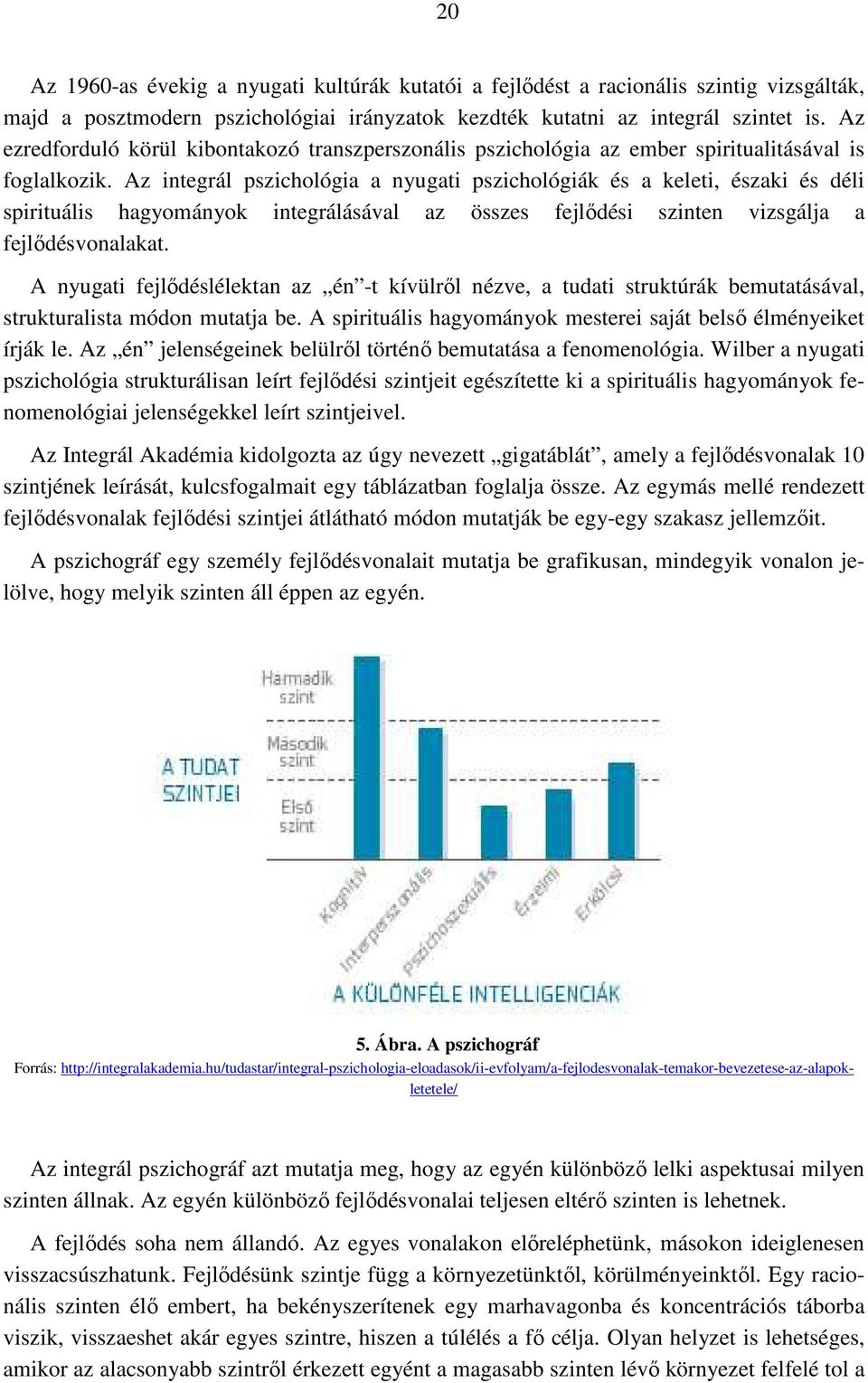 Az integrál pszichológia a nyugati pszichológiák és a keleti, északi és déli spirituális hagyományok integrálásával az összes fejlődési szinten vizsgálja a fejlődésvonalakat.