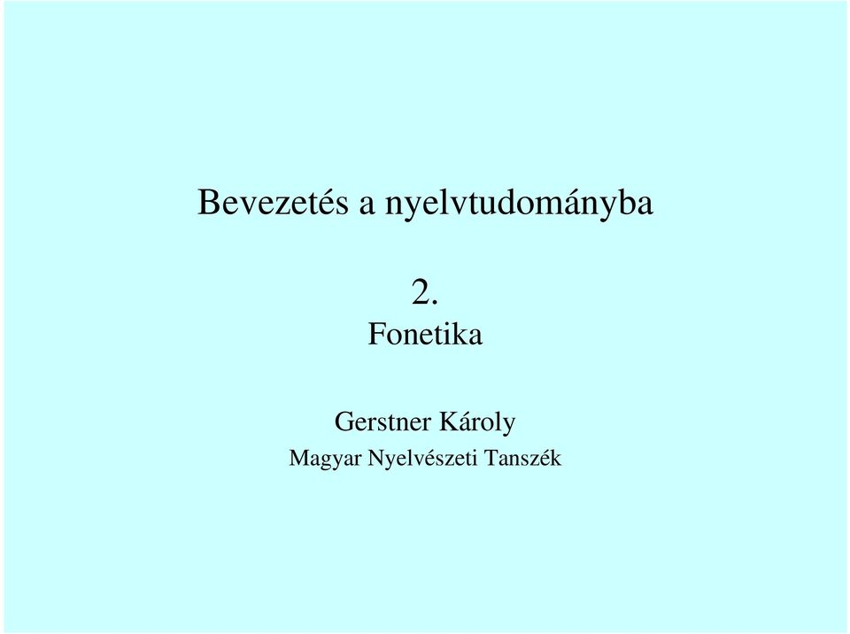 Fonetika Gerstner