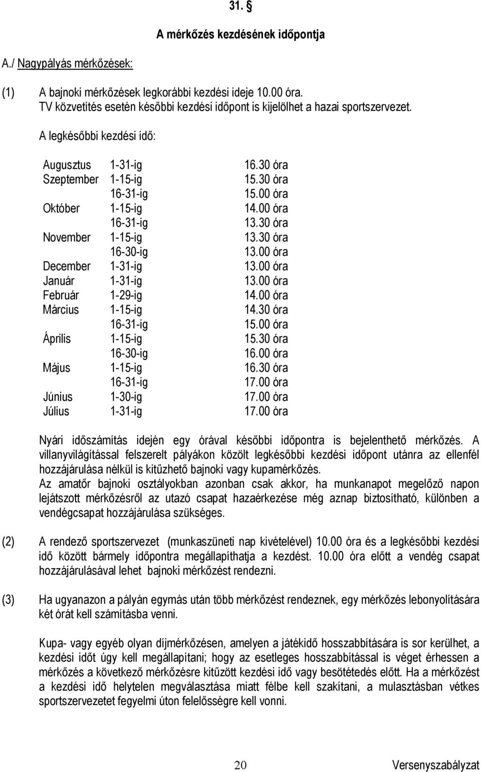 00 óra Október 1-15-ig 14.00 óra 16-31-ig 13.30 óra November 1-15-ig 13.30 óra 16-30-ig 13.00 óra December 1-31-ig 13.00 óra Január 1-31-ig 13.00 óra Február 1-29-ig 14.00 óra Március 1-15-ig 14.