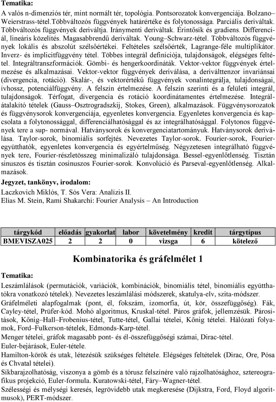 Többváltozós függvények lokális és abszolút szélsőértékei. Feltételes szélsőérték, Lagrange-féle multiplikátor. Inverz- és implicitfüggvény tétel.