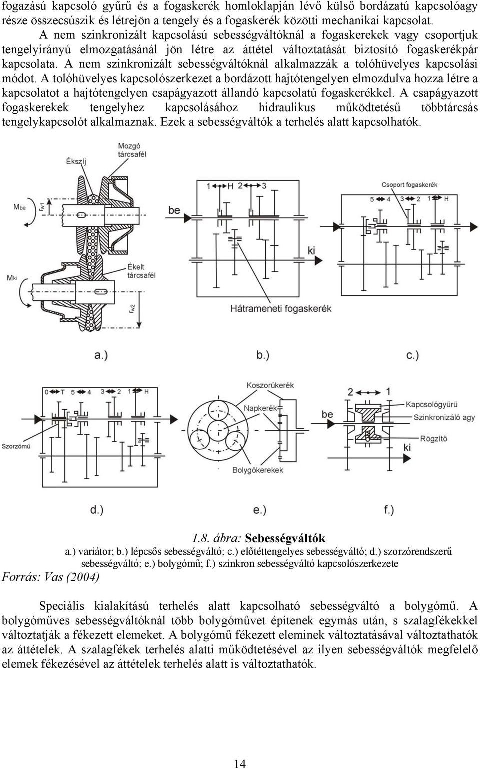 A nem szinkronizált sebességváltóknál alkalmazzák a tolóhüvelyes kapcsolási módot.