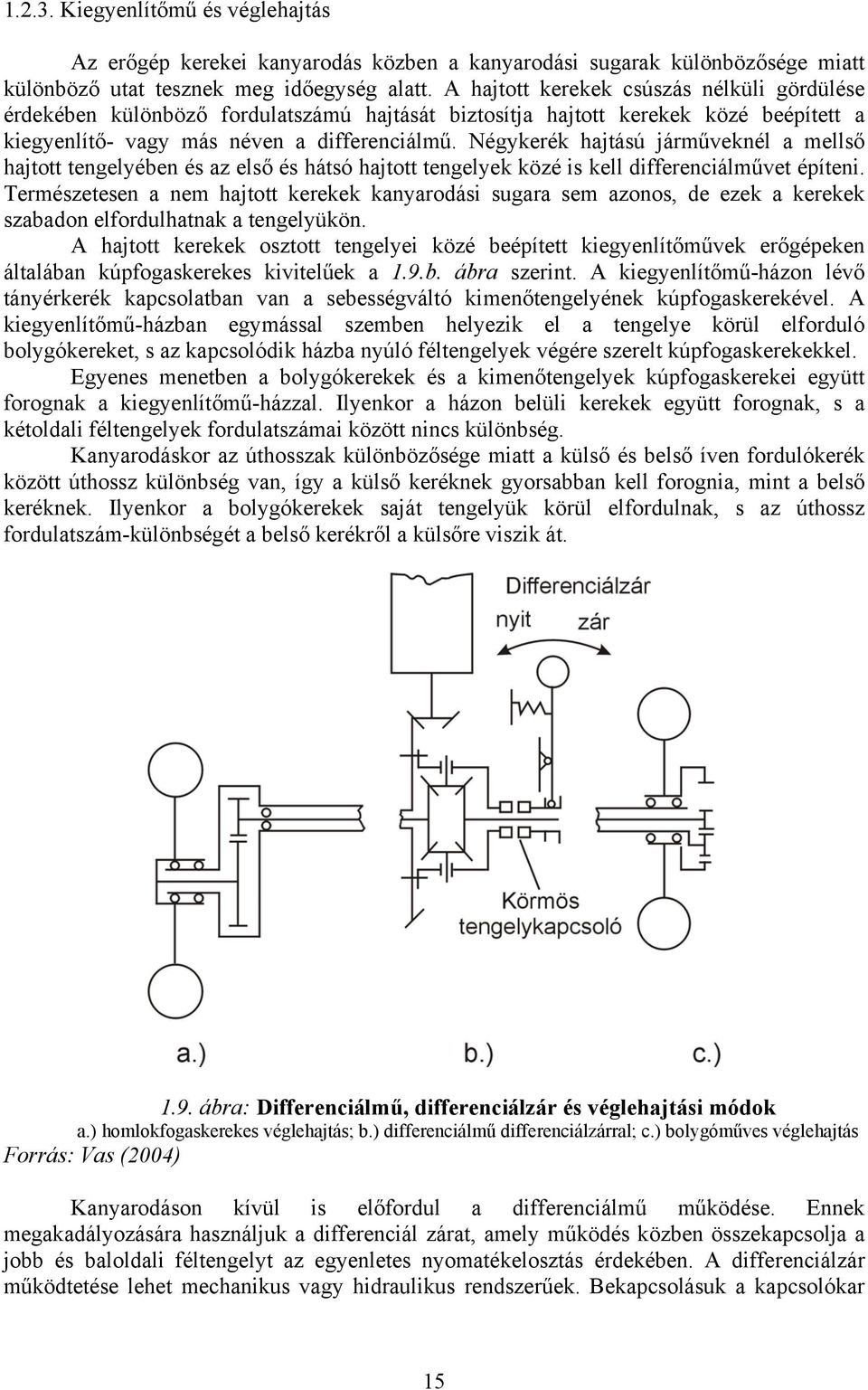 Négykerék hajtású járműveknél a mellső hajtott tengelyében és az első és hátsó hajtott tengelyek közé is kell differenciálművet építeni.