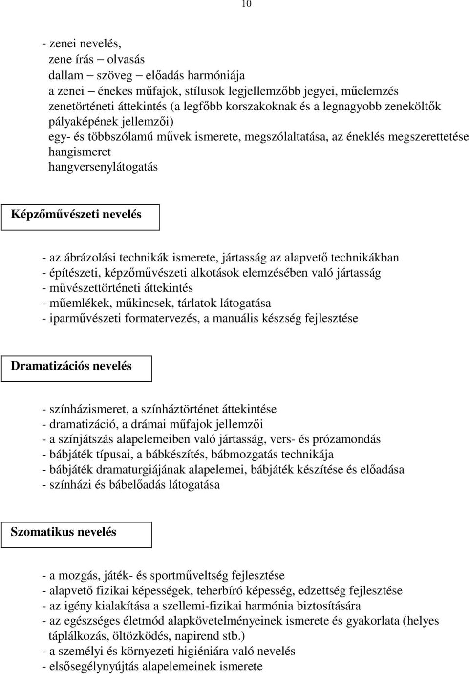 technikák ismerete, jártasság az alapvető technikákban - építészeti, képzőművészeti alkotások elemzésében való jártasság - művészettörténeti áttekintés - műemlékek, műkincsek, tárlatok látogatása -