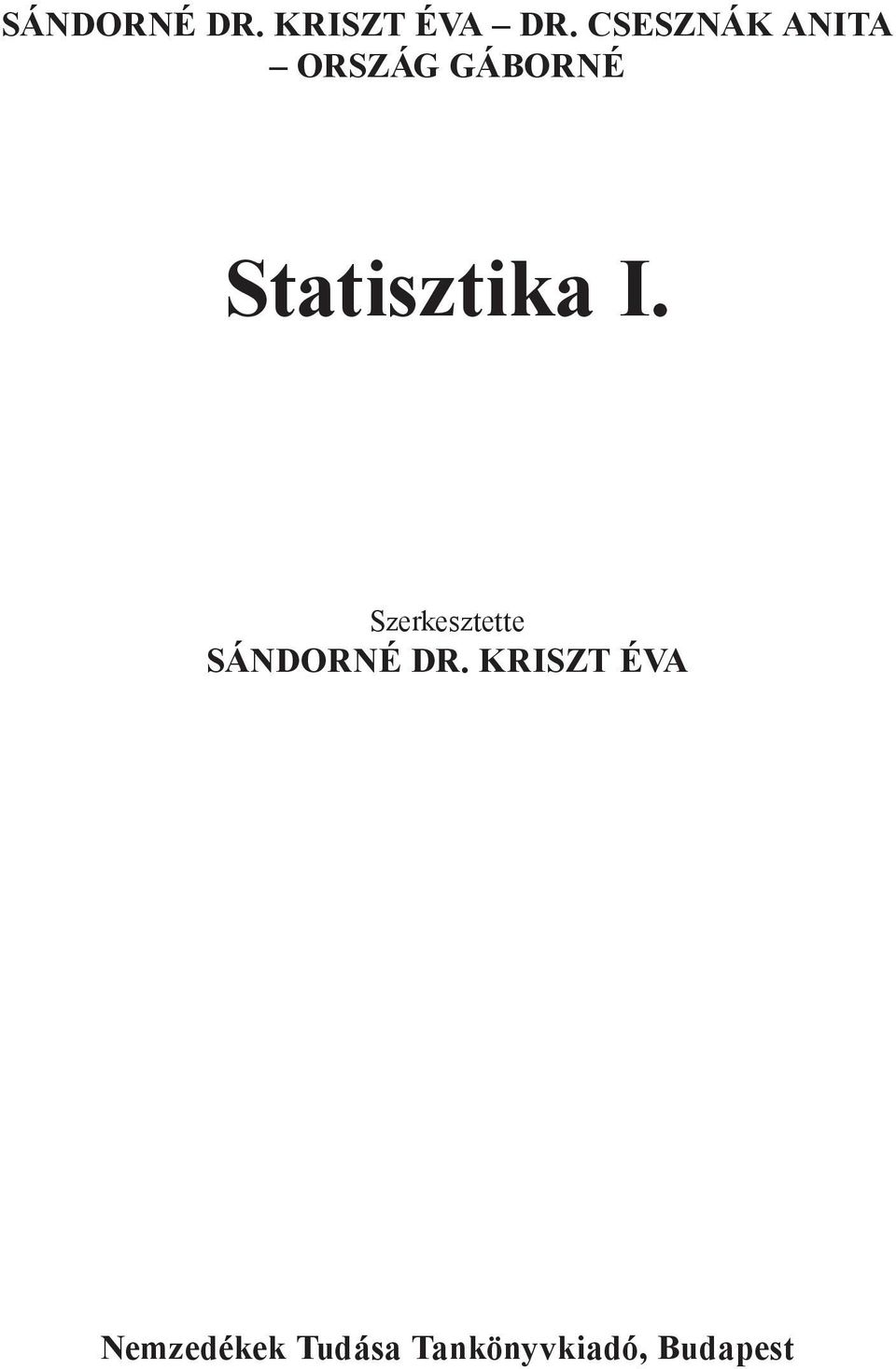 Statisztika I.