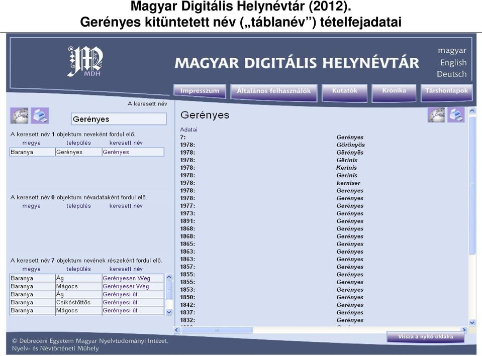 Gerényes kitüntetett