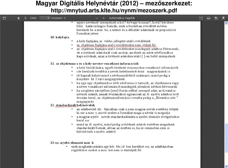 mezőszerkezet: