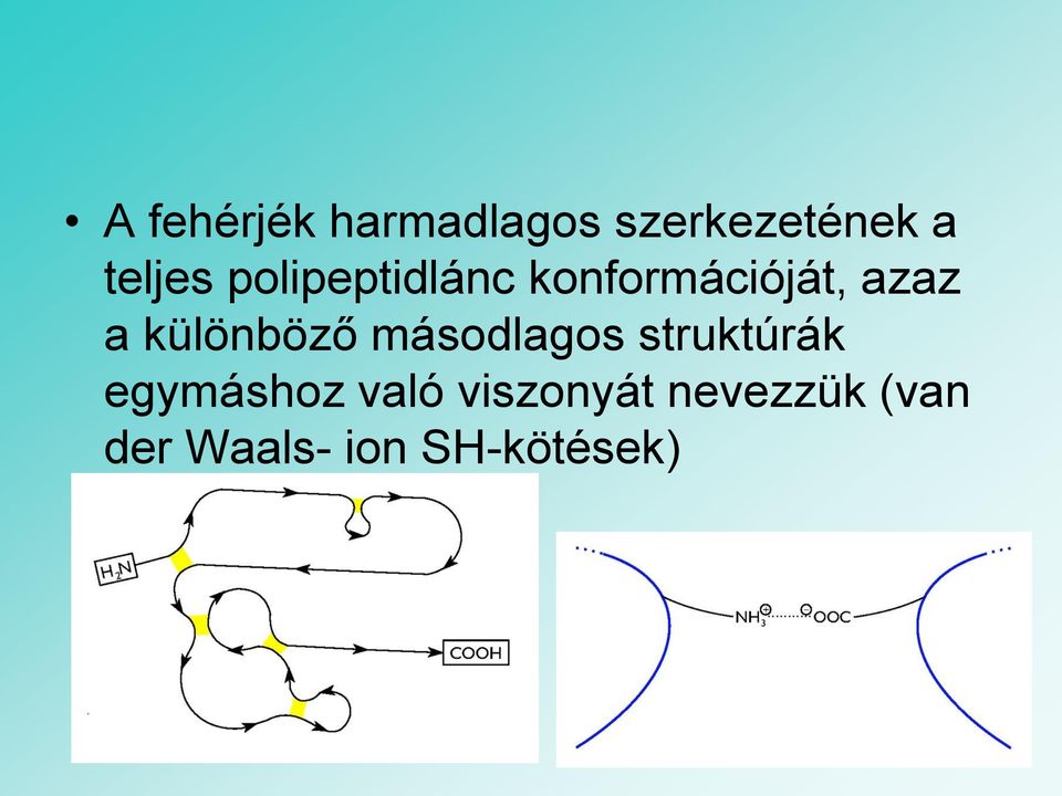 különböző másodlagos struktúrák egymáshoz