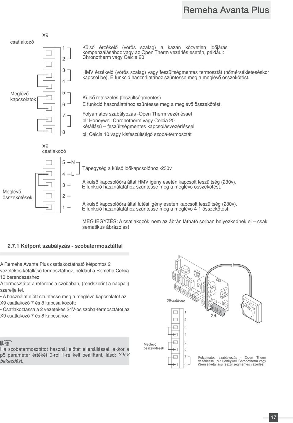 Meglévô kapcsolatok 5 Külsô reteszelés (feszültségmentes) 6 E funkció használatához szüntesse meg a meglévô összekötést.