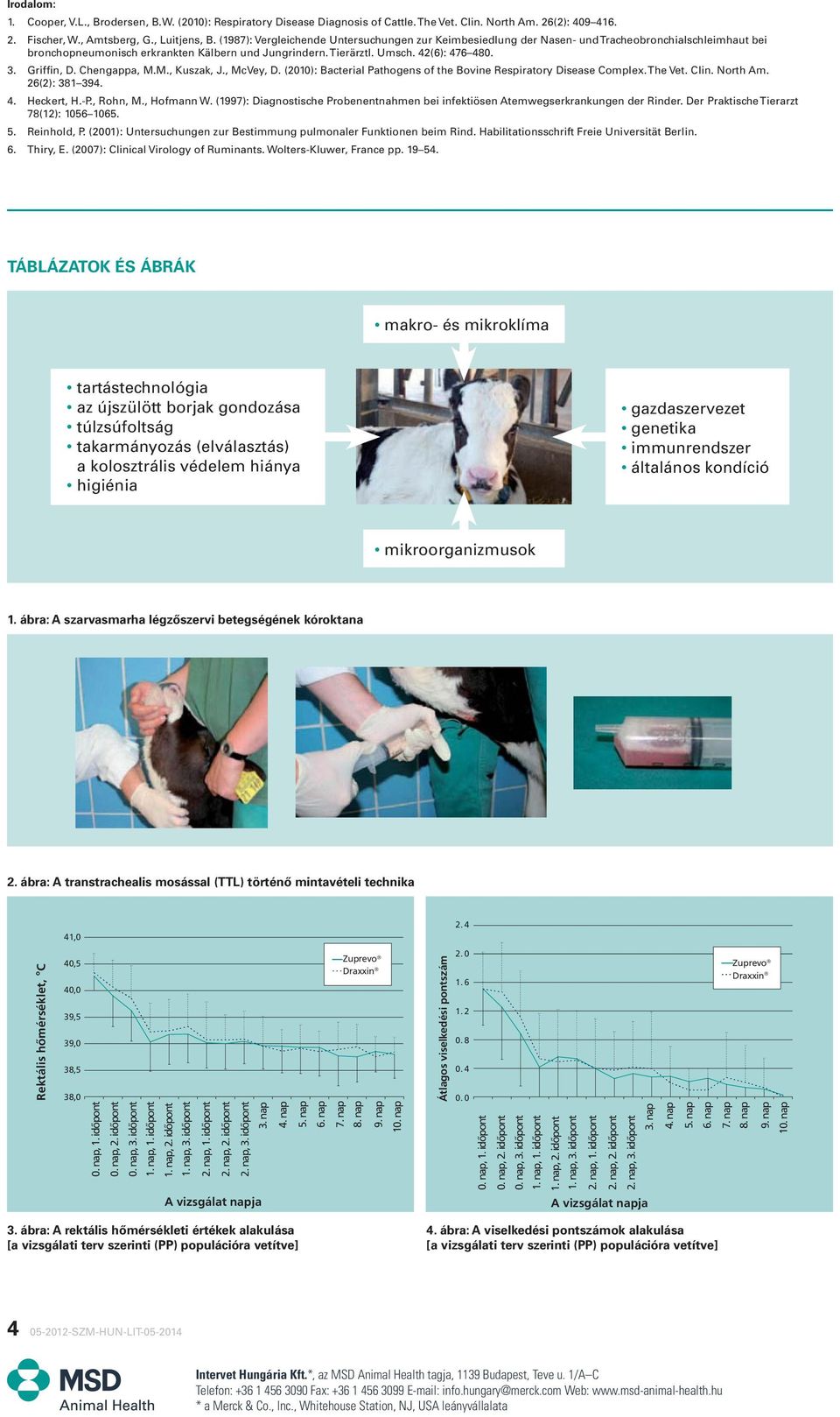 Griffin, D. Chengappa, M.M., Kuszak, J., McVey, D. (2010): Bacterial Pathogens of the Bovine Respiratory Disease Complex. The Vet. Clin. North Am. 26(2): 381 394. 4. Heckert, H.-P., Rohn, M.